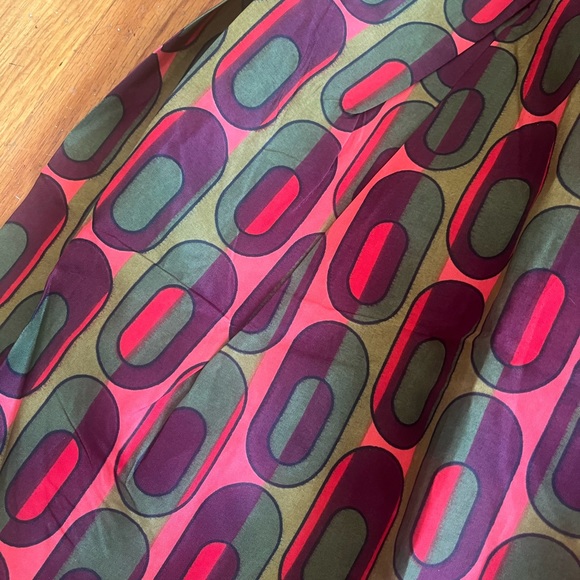 Elisamama size 8 Years Nigerian Green Red Print Ruffle Sleeve NWT Dress African - Picture 3 of 7